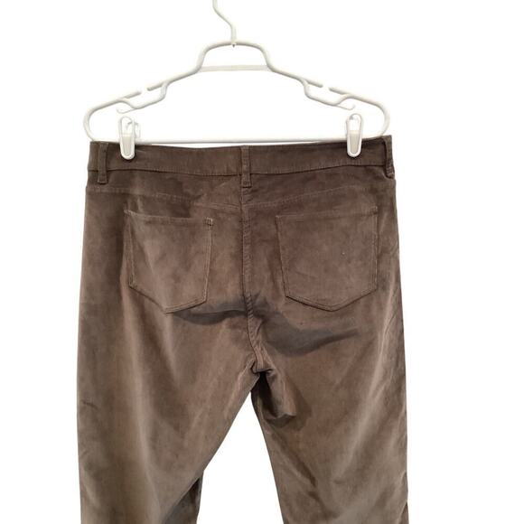 J.Jill Womens Bootcut Corduroy Pants 12P 12 Petite Mousse Brown Casual Fall Work - Picture 8 of 10
